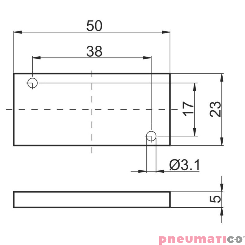 Płytka zamykająca pozycję zaw. 5 - drogowe PNEUMAX Płytka zamykająca pozycję zaw. 5 - drogowe PNEUMAX