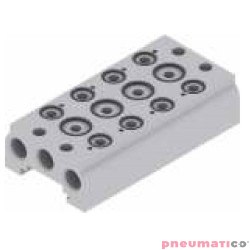 Baza aluminiowa dla zawor&oacute;w 5/2 - 5/3 PNEUMAX