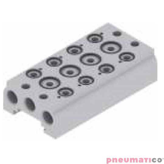 Baza aluminiowa dla zaworów 5/2 - 5/3 PNEUMAX Baza aluminiowa dla zaworów 5/2 - 5/3 PNEUMAX
