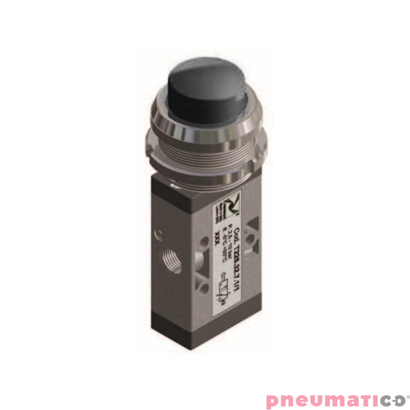 Zaw&oacute;r ręczny - przycisk pod panel 30 3/2 PNEUMAX