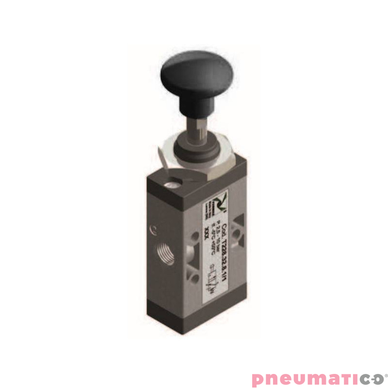 Zawór ręczny - przycisk sprężyna 3/2 PNEUMAX Zawór ręczny - przycisk sprężyna 3/2 PNEUMAX