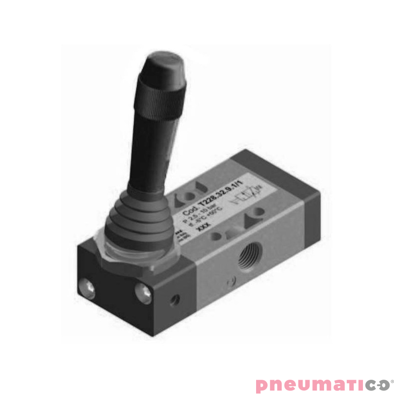 Zawór ręczny - dźwignia boczna sprężyna 3/2 PNEUMAX Zawór ręczny - dźwignia boczna sprężyna 3/2 PNEUMAX