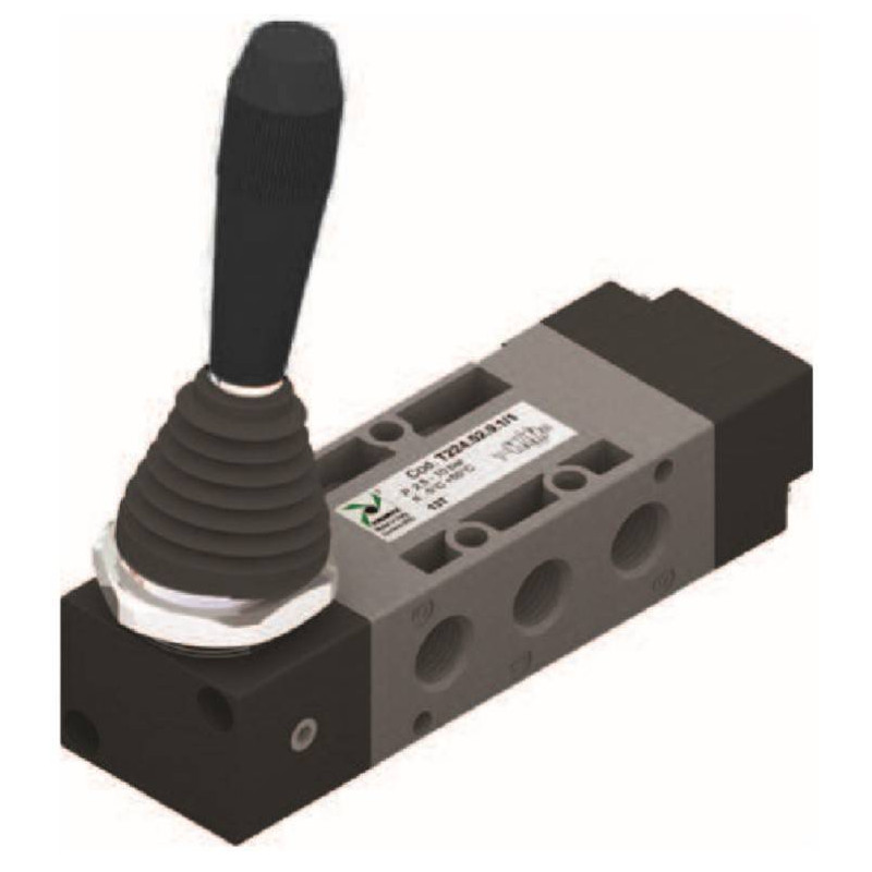 Zawór ręczny - dźwignia boczna dwupozycyjna - sprężyna 5/2 PNEUMAX Zawór ręczny - dźwignia boczna dwupozycyjna - sprężyna 5/2 PNEUMAX