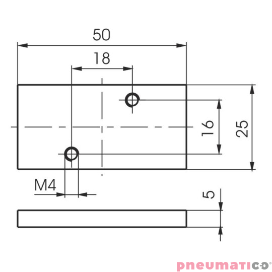 Płytka zamykająca pozycję zaworu (zaślepka) PNEUMAX