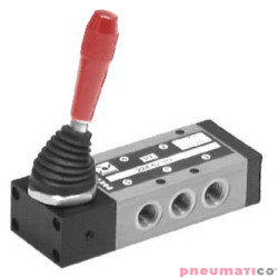 Zaw&oacute;r ręczny - dźwignia boczna dwupozycyjna 5/2 PNEUMAX