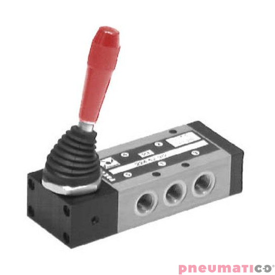 Zaw&oacute;r ręczny - dźwignia boczna dwupozycyjna 5/2 PNEUMAX