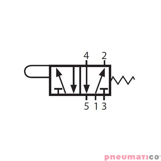 Zawór mechaniczny popychacz G-522 5/2 Zawór mechaniczny popychacz G-522 5/2