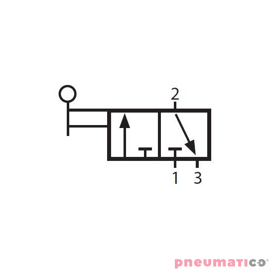 Zawór ręczny typu pokrętło TEKMA G-321-TB 3/2 NC G1/8" Zawór ręczny typu pokrętło TEKMA G-321-TB 3/2 NC G1/8"