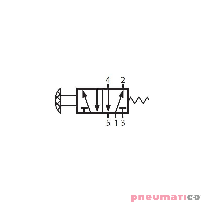 Zaw&oacute;r ręczny przycisk G-522PB 5/2