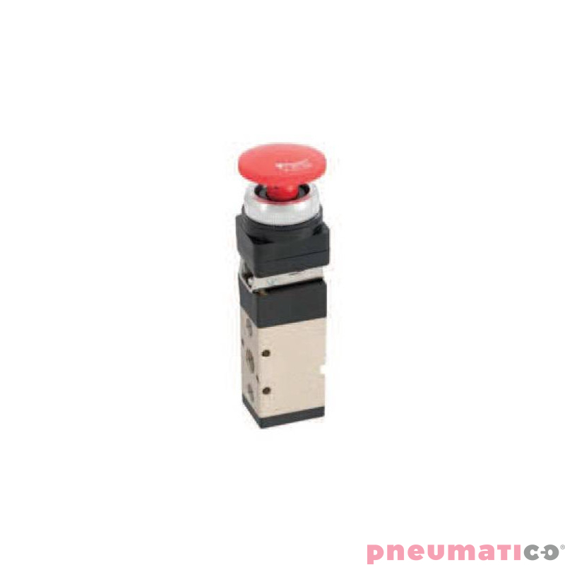 Zaw&oacute;r ręczny przycisk G-522PB 5/2