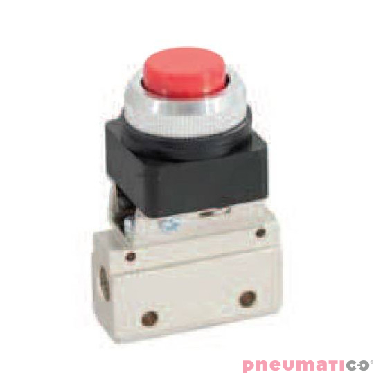 Zawór ręczny z przyciskiem G-321PPL 3/2 NC Zawór ręczny z przyciskiem G-321PPL 3/2 NC