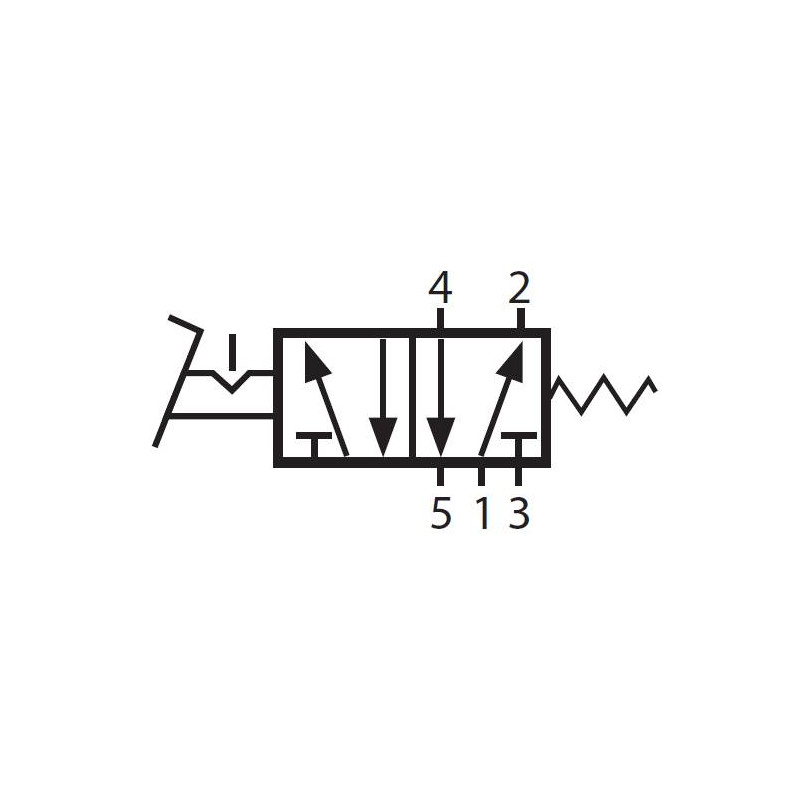 Zaw&oacute;r nożny niezabudowany TG-25-J-08L 5/2 z blokadą