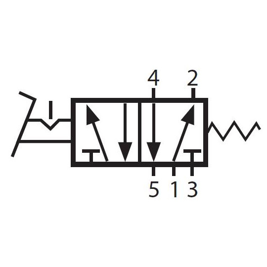 Zaw&oacute;r nożny niezabudowany TG-25-J-08L 5/2 z blokadą