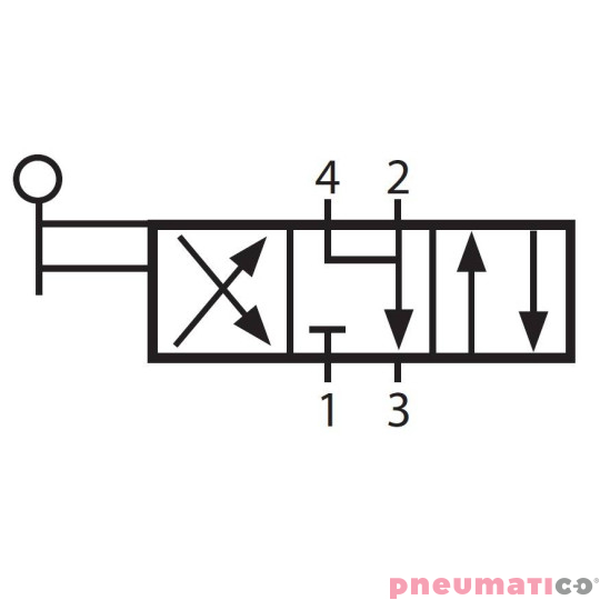  Zaw&oacute;r ręczny z dźwignią TEKMA 4/3 1/8" centralnie odpowietrzony TG-34-S-06E