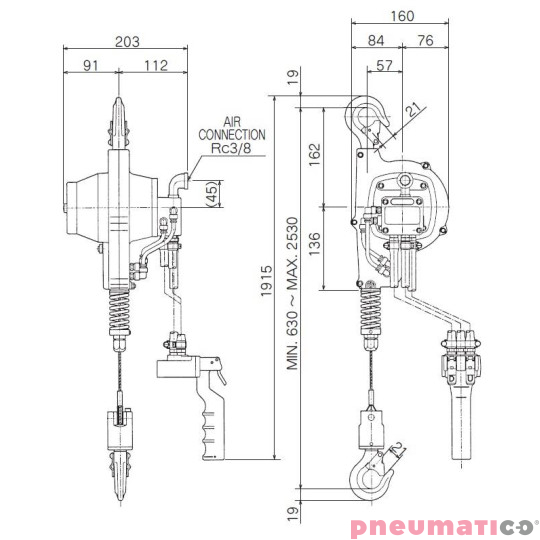 Balanser linkowy ENDO EWF70 60-700kg
