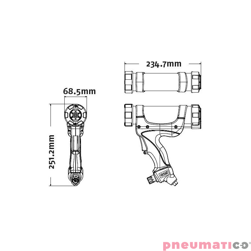Wyciskacz do silikonu COX Airflow3 SB1303/SB1304 310ml