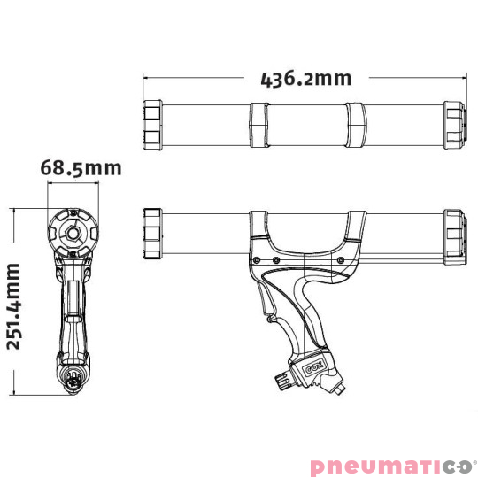 Wyciskacz do mas COX Airflow3 Sachet, 600ml