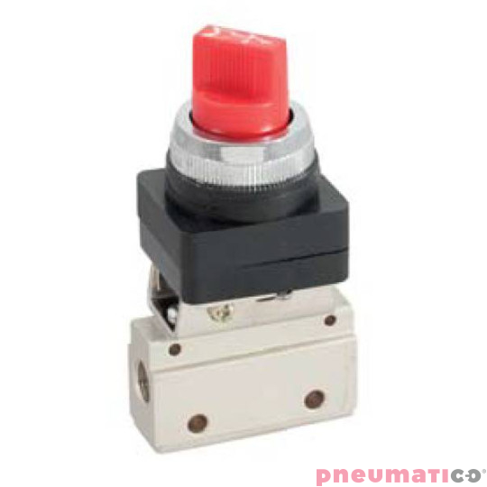 Zawór ręczny typu pokrętło TEKMA G-321-TB 3/2 NC G1/8" Zawór ręczny typu pokrętło TEKMA G-321-TB 3/2 NC G1/8"