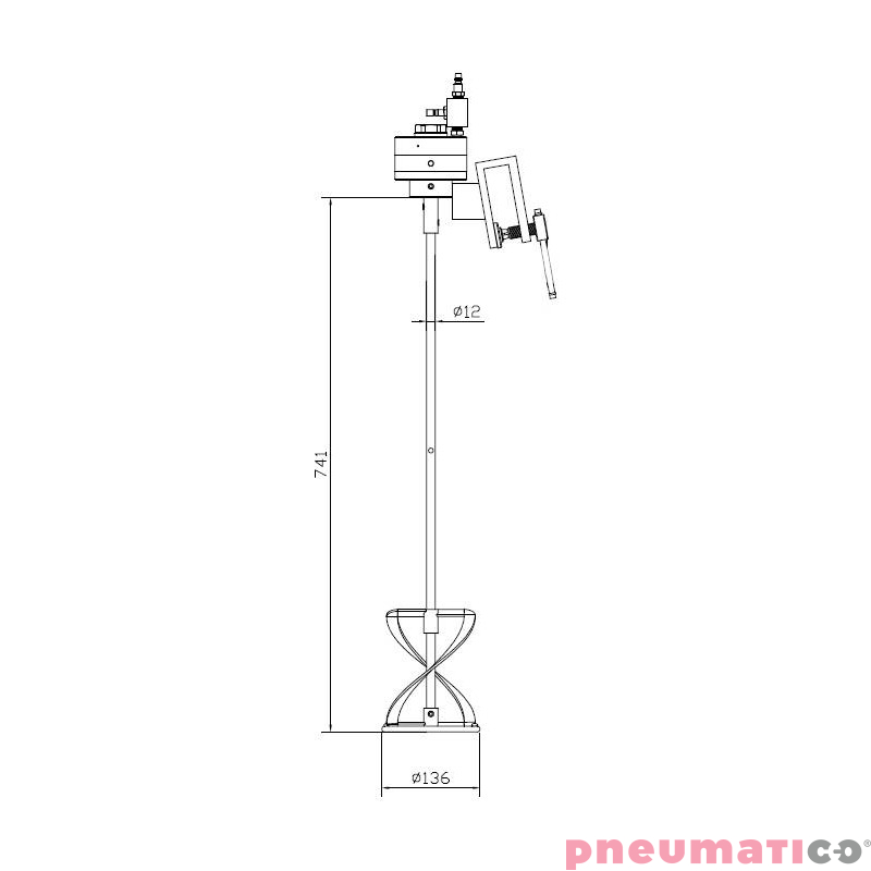 Mieszadło pneumatyczne Pneumatico P-65-730 ATEX