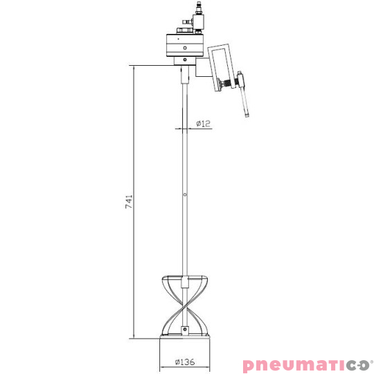 Mieszadło pneumatyczne Pneumatico P-65-730 ATEX