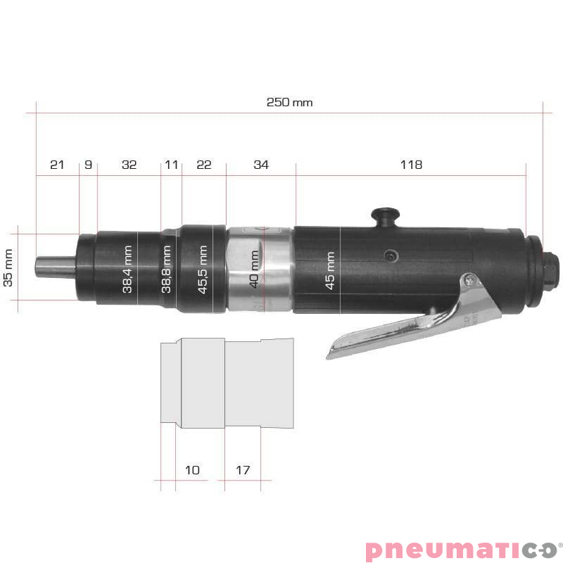 Gwintownica pneumatyczna VGL SA-8214P M3-M12 Gwintownica pneumatyczna VGL SA-8214P M3-M12