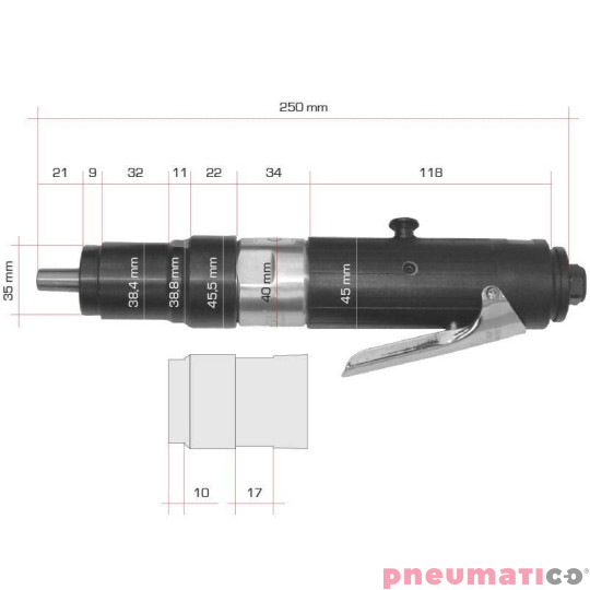 Gwintownica pneumatyczna VGL SA-8214P M3-M12 Gwintownica pneumatyczna VGL SA-8214P M3-M12