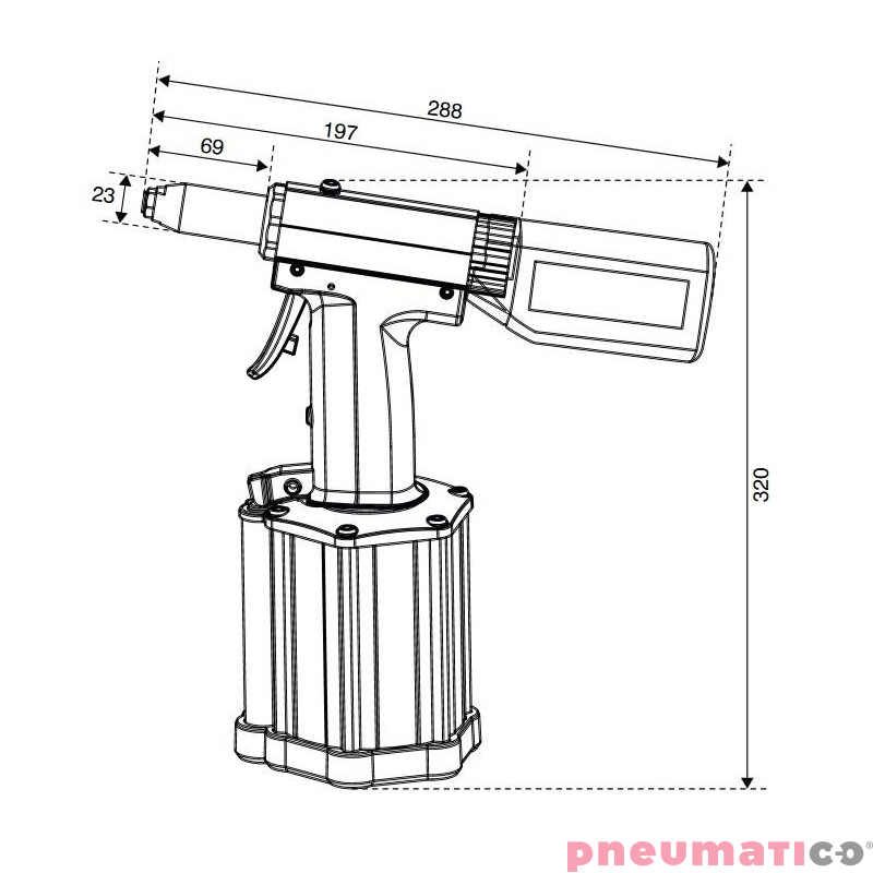 Nitownica pneumatyczna do nitów zrywalnych Scell-it E-649RP Nitownica pneumatyczna do nitów zrywalnych Scell-it E-649RP
