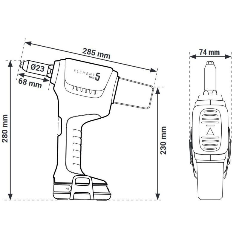Nitownica akumulatorowa do nit&oacute;w zrywalnych Scell-it  E-5