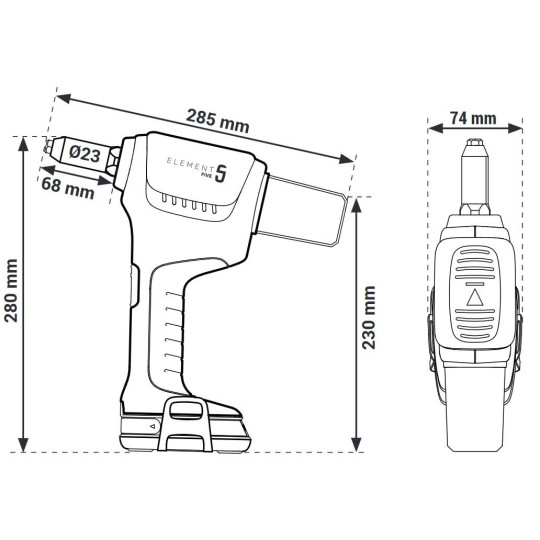 Nitownica akumulatorowa do nit&oacute;w zrywalnych Scell-it  E-5