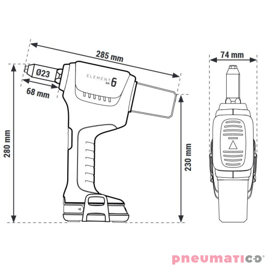 Nitownica akumulatorowa do nitów strukturalnych Scell-it E-6 Nitownica akumulatorowa do nitów strukturalnych Scell-it E-6