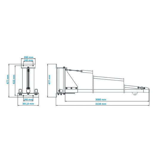 Żuraw do narzędzi Pneumatico JG-2002 2m