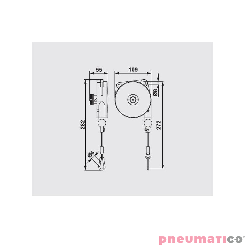 Balanser linkowy 9312 TECNA 1-2kg 1600mm