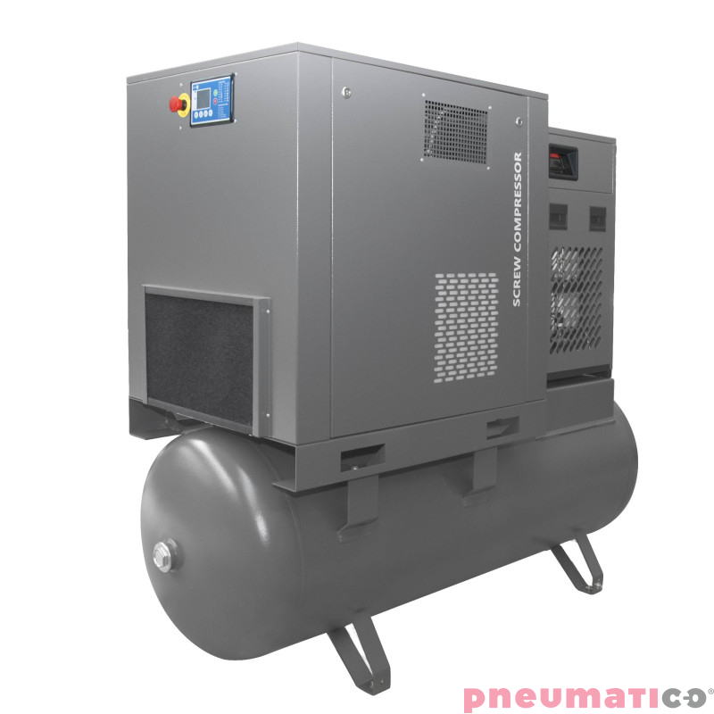 Kompresor śrubowy Walter na zbiorniku 500L z osuszaczem i dwoma filtrami (1 i 0,01 mikrona) 11/500 P COMBO